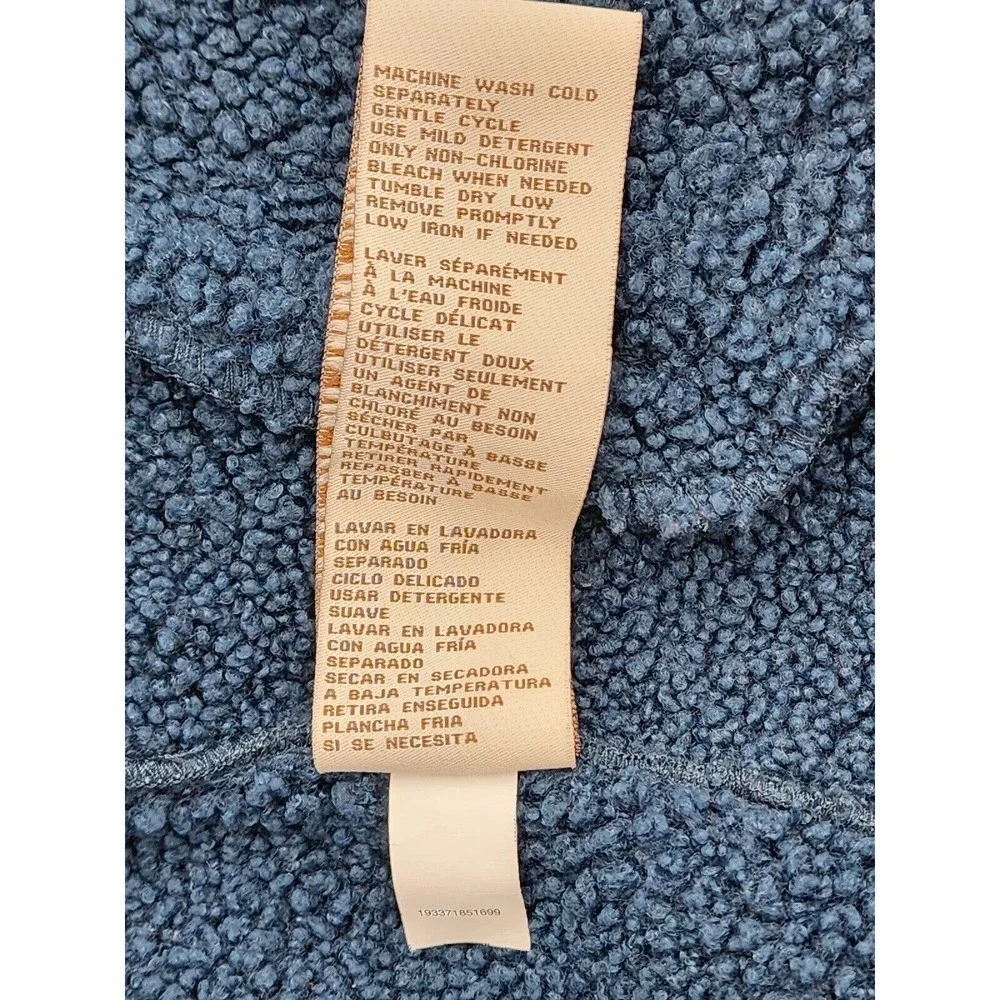 Koolaburra By UGG Sherpa Fleece Coat Navy Full Zip Cozy Soft Warm Size L - Picture 12 of 12